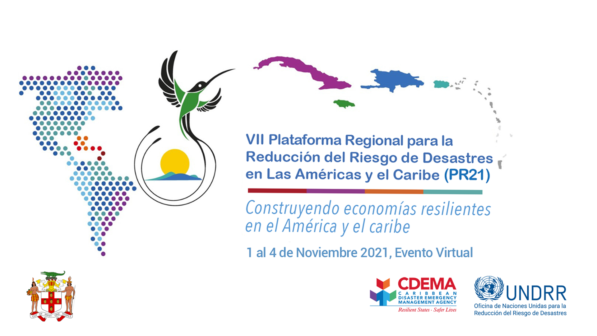 Reserve la fecha:la VII Plataforma Regional para la Reducción del Riesgo de Desastres en las Américas y el Caribe se realizará virtualmente entre el 1 y el 4 de noviembre, 2021