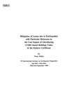 Mitigation of losses due to earthquakes with particular reference to the cost impact of introducing CUBiC - based building codes in the Eastern Caribbean.
